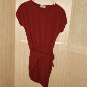 Etiquette Faux Wrap Skirt Dress Medium